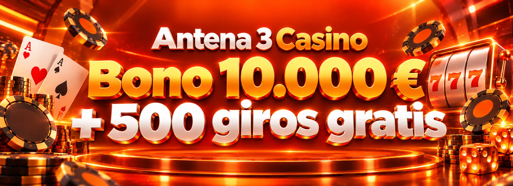 Promociones de Antena 3 Casino con el bono de 10.000 €